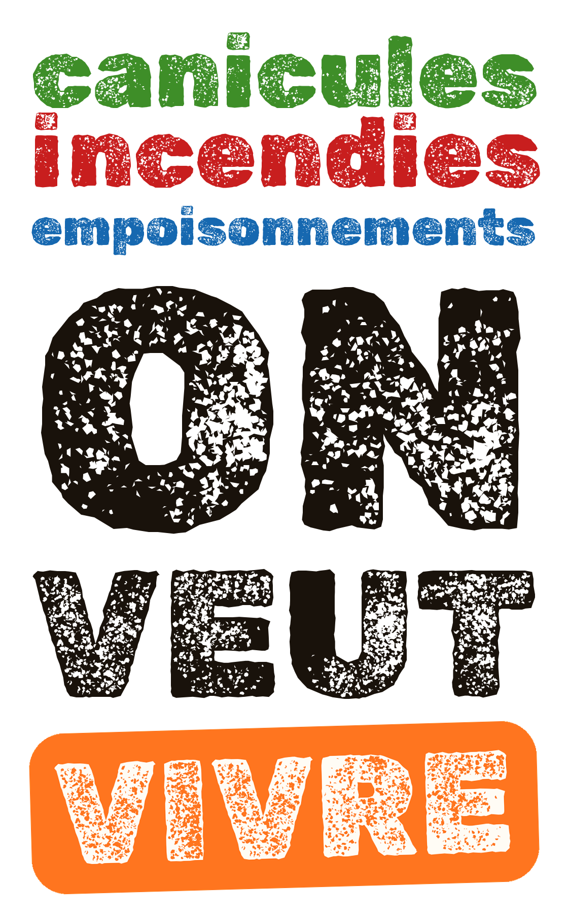 Empilé — couleur, sur fond clair